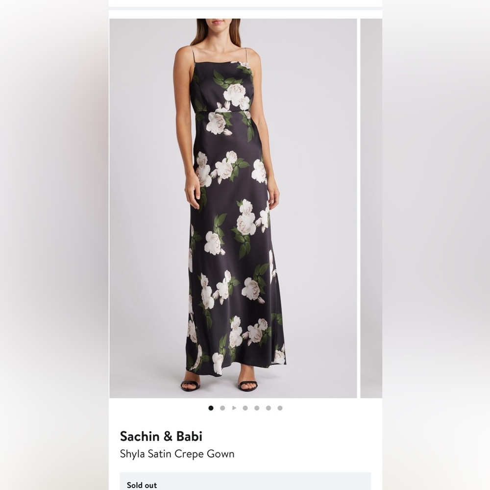 Black floral dress